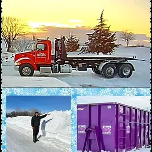 Despite the Arctic temps of snow, wind and ice. Rolloffs, Trash &amp; Flatbed services continue. Call for a quote today: 402-450-3495