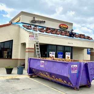 No matter what kind of roofing done: shake, asphalt shingles, metal, wood, clay, concrete, slate tiles we have a Rolloff to do the job!