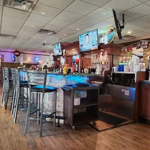 a view of the bar area