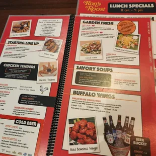 a menu for a restaurant