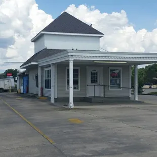 the front of the building