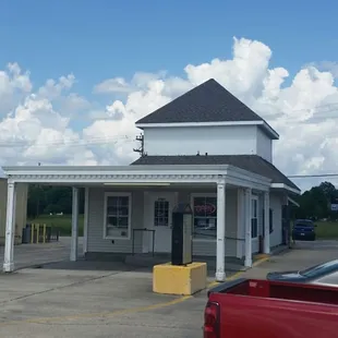 the front of the building