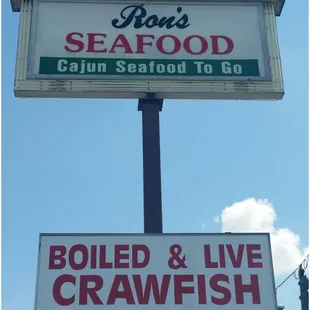 a sign for a seafood restaurant