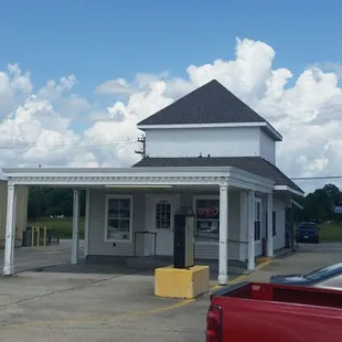 the front of the building