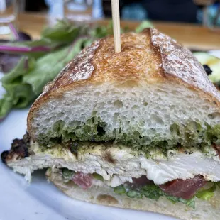 Chicken pesto sandwich