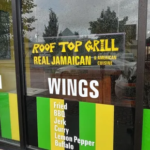 the window of a restaurant