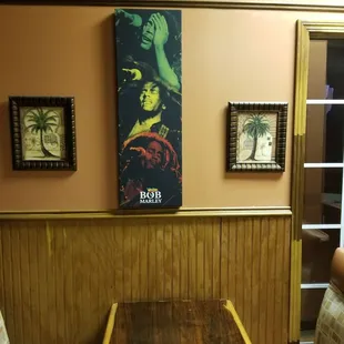 a table and chairs in a restaurant