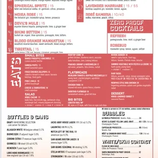Lunch/Dinner menu
