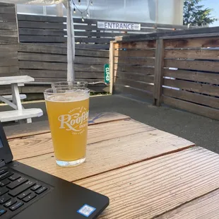 Front patio and a very juicy ipa