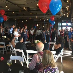 High top tables and rounds of 8