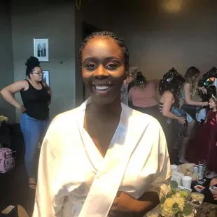 Kourtni Holmes, and many others, in the bridal suite.