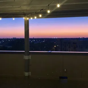 Incredible sunset and downtown Plano views from the patio