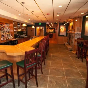 the bar area