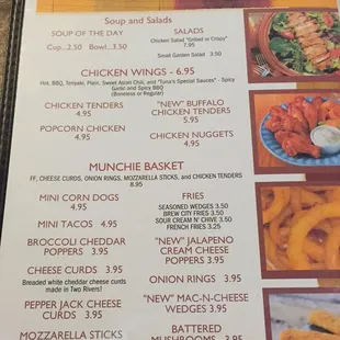the menu
