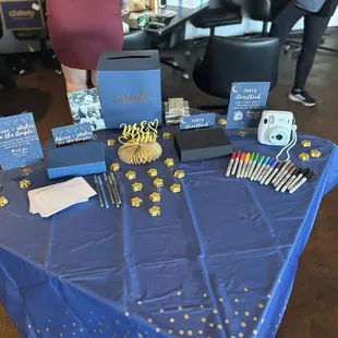 Table decorated for party