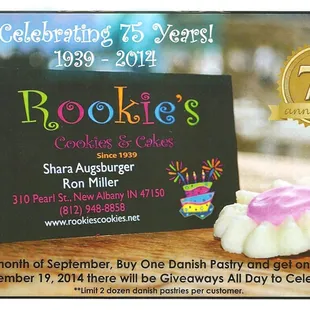 Help us celebrate 75 years! Come visit us on Friday, September 19th. There will be giveaways all day long; open until 6:00 pm!