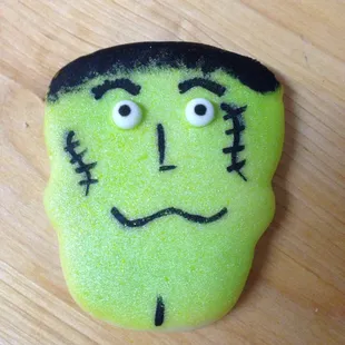 the face of a green monster