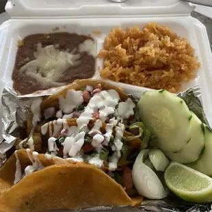 Crazy Tacos with Rice and Beans