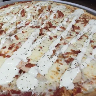 Chicken Bacon Ranch Pizza