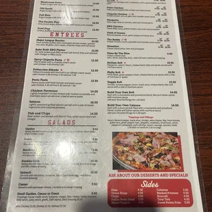 pizza, menu