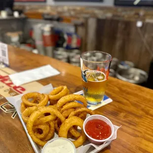 Excellent service and gr8 scene to enjoy sports game but the food is ok.