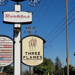 three flames sign