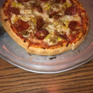 Pepperoni sausage banana pepper
