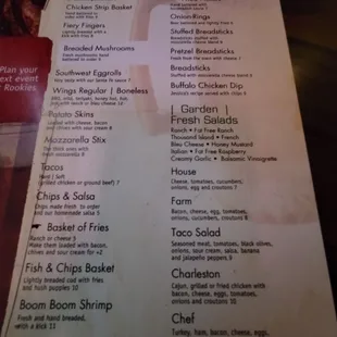 Appetizers and salads