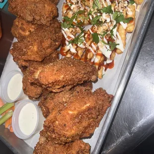 Louisiana Dry rub with Asian Fries