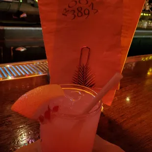 Gin and fresh grapefruit