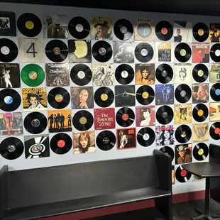 tons of records as decor