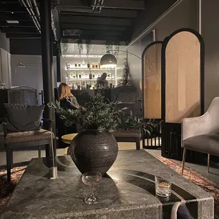 Intimate bar setting, great for couples and small groups.