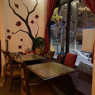 Window tables in Room For Friends... a wine bar!