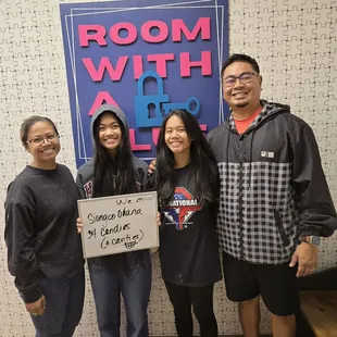 Another escape room victory. We love the different themes and trivia at Room with a Clue!