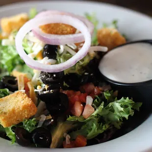 Fresh salads and up scale pub food.