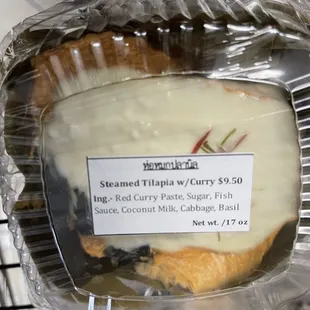 Steamed Tilapia Curry in Banana Leaf