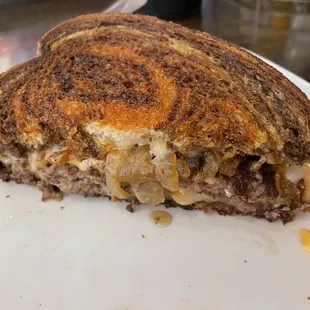 Patty melt (requested it on rye instead of sourdough).