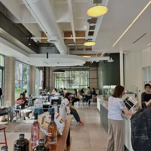 Inside--plenty of seating for work/study