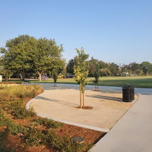North West corner of park trail and view of open space
