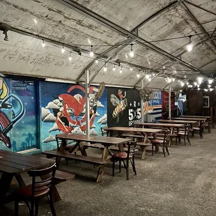 Outdoors beer garden