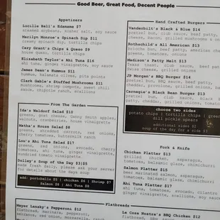 Front menu