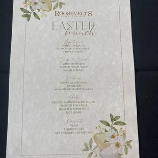 Brunch Menu ! Fabulous!