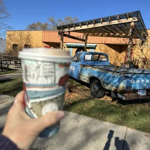 Coffee in front of RoosRoast