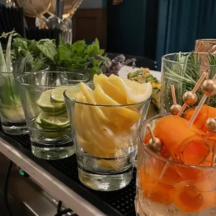 Garnishes for the night.