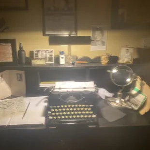 an old typewriter on a desk