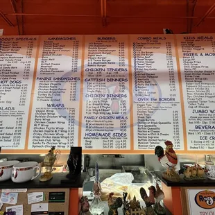 Huge menu