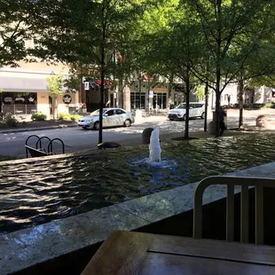 Water fountain on the patio