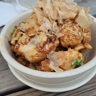 Fried cauliflower with Bonito flakes