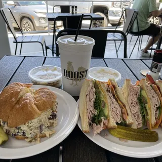 Turkey and Avocado Club Sandwich