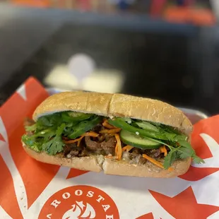 Grilled Pork Banh Mi with pâté